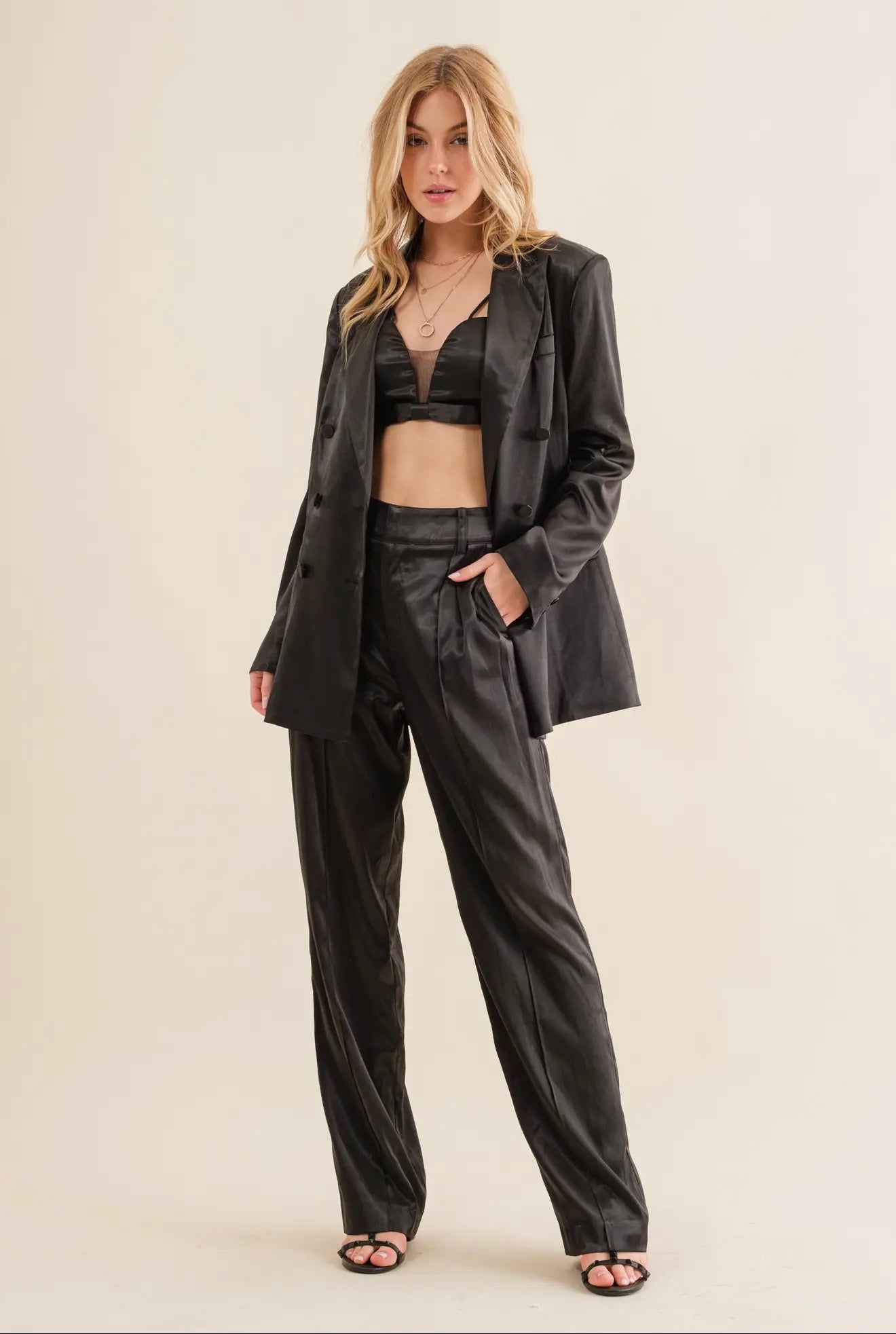 Power Play Satin Suit