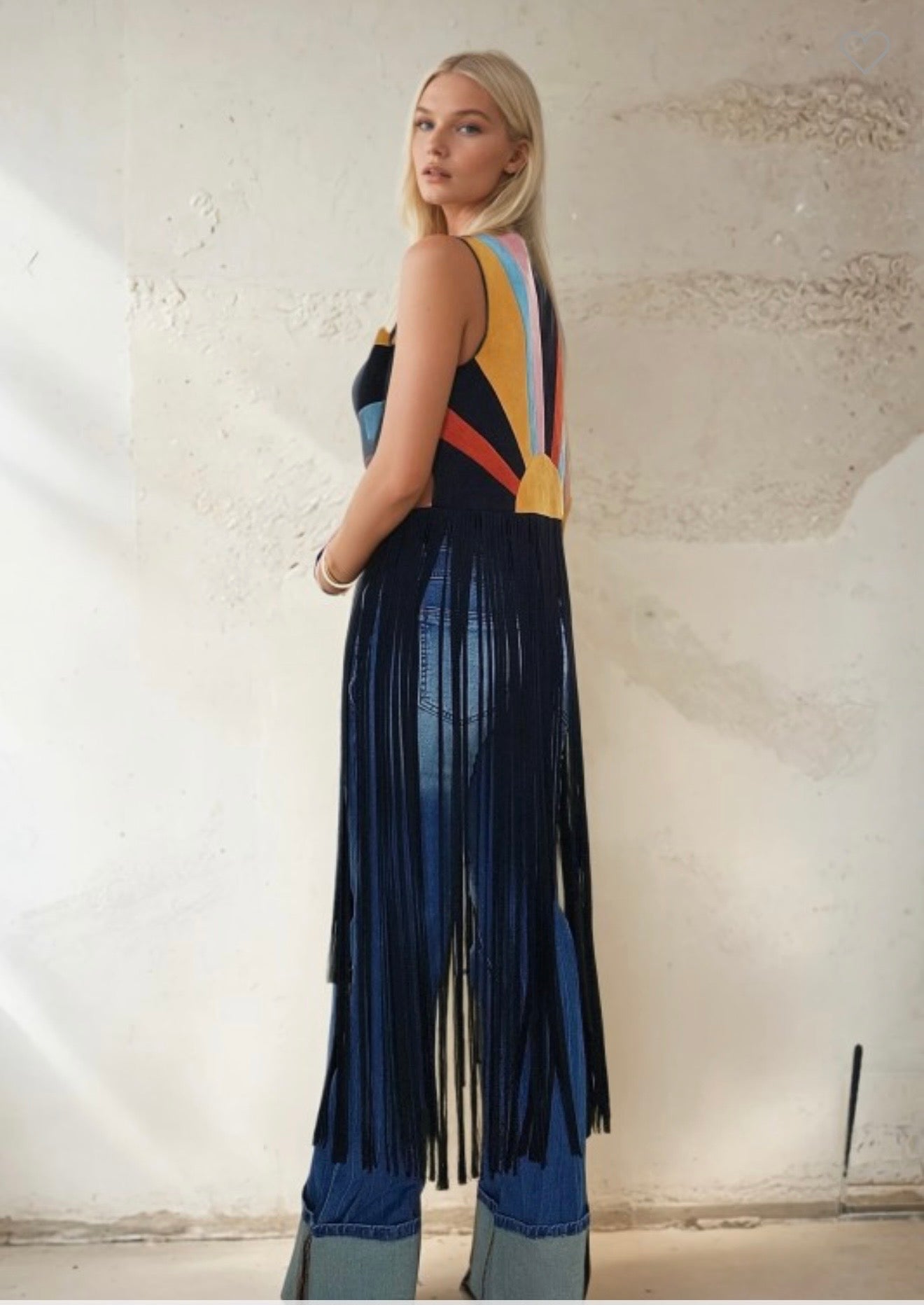 Retro Rodeo Fringe Vest