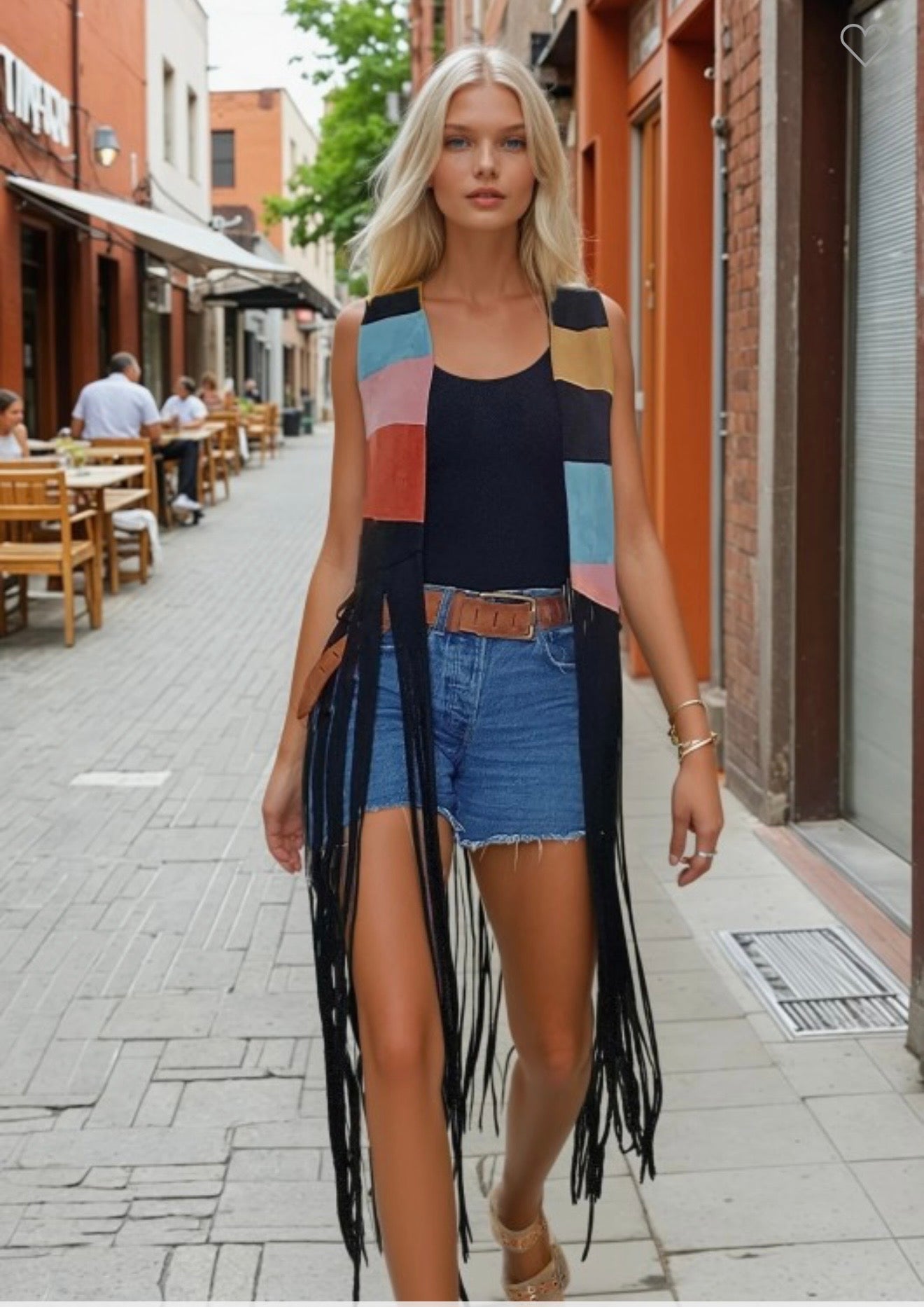 Retro Rodeo Fringe Vest