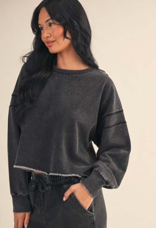 Cutout back sweatshirt