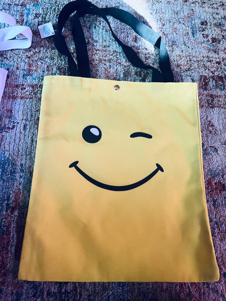 Smiley tote bags